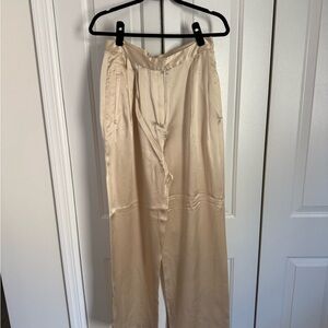 Reformation Women's Cream Wide Leg Pants